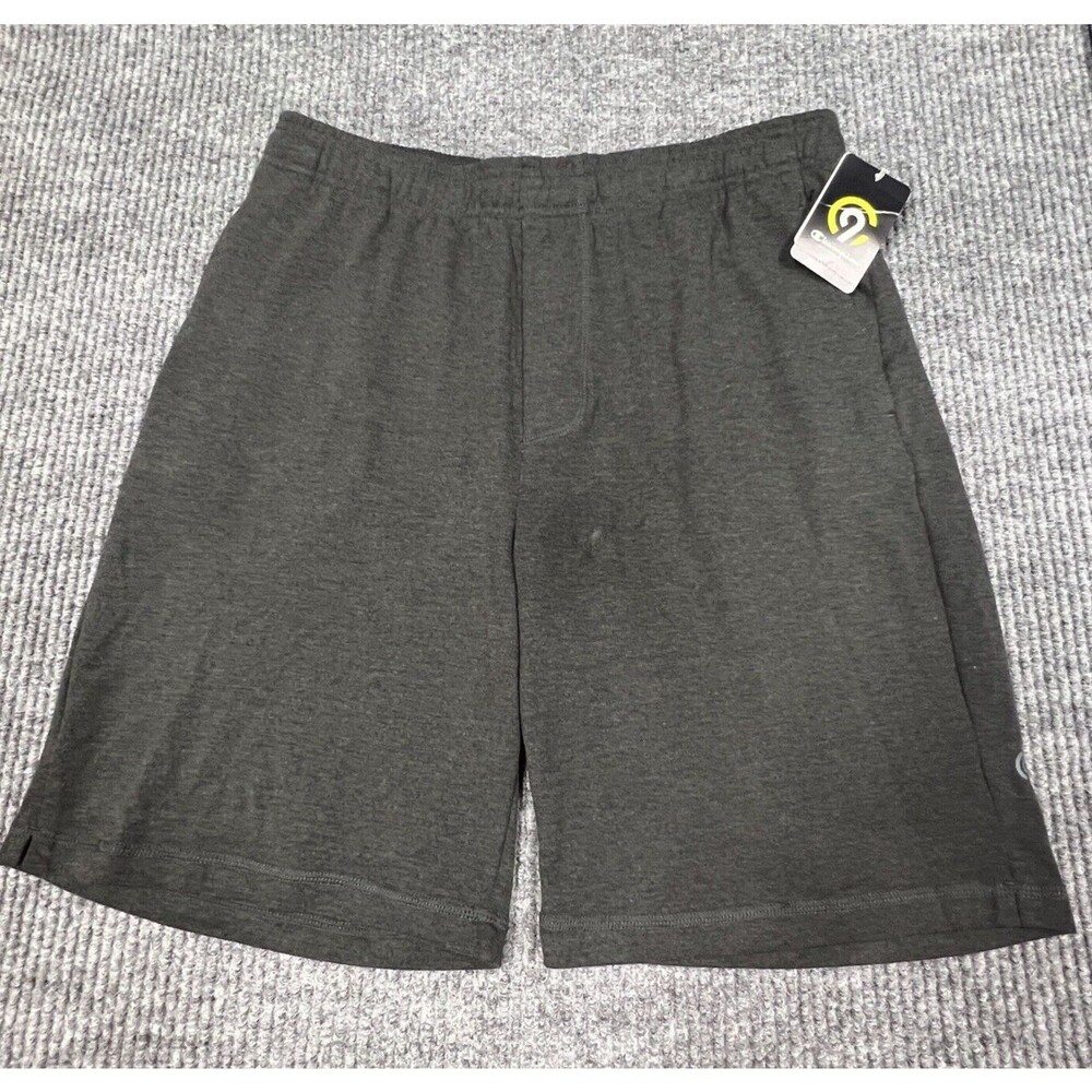 Champion Shorts Men Large Gray Duo Dry Elastic Waist Drawstring Athletic Pockets